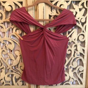 XS Max Studio stretch twist front top - dusky rose